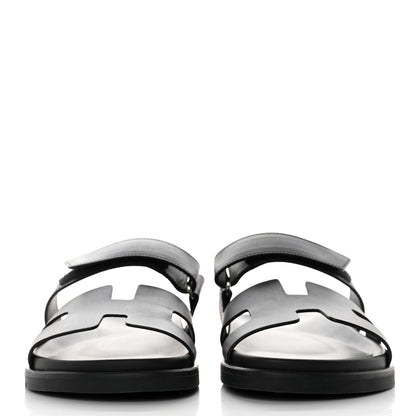 Hermes Calfskin Womens Chypre Sandals 39 Black 2 of 8