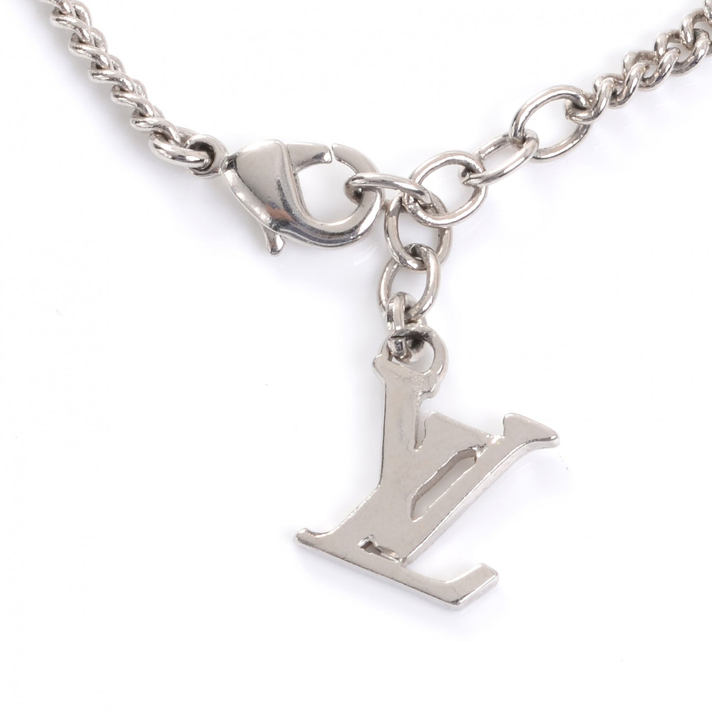 Sweet Monogram Charm Bracelet White Silver