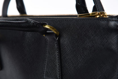 Prada Saffiano Medium Galleria Double Zip Tote Black 13 of 15