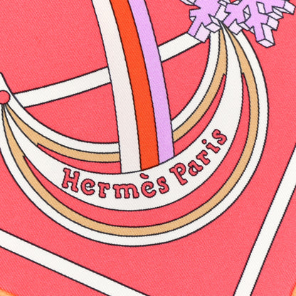 Hermes Silk Le Sacre De L'Hiver Pocket Square 2 of 10