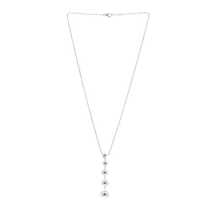 Tiffany Sterling Silver Graduated Ball Drop Necklace 3 of 4