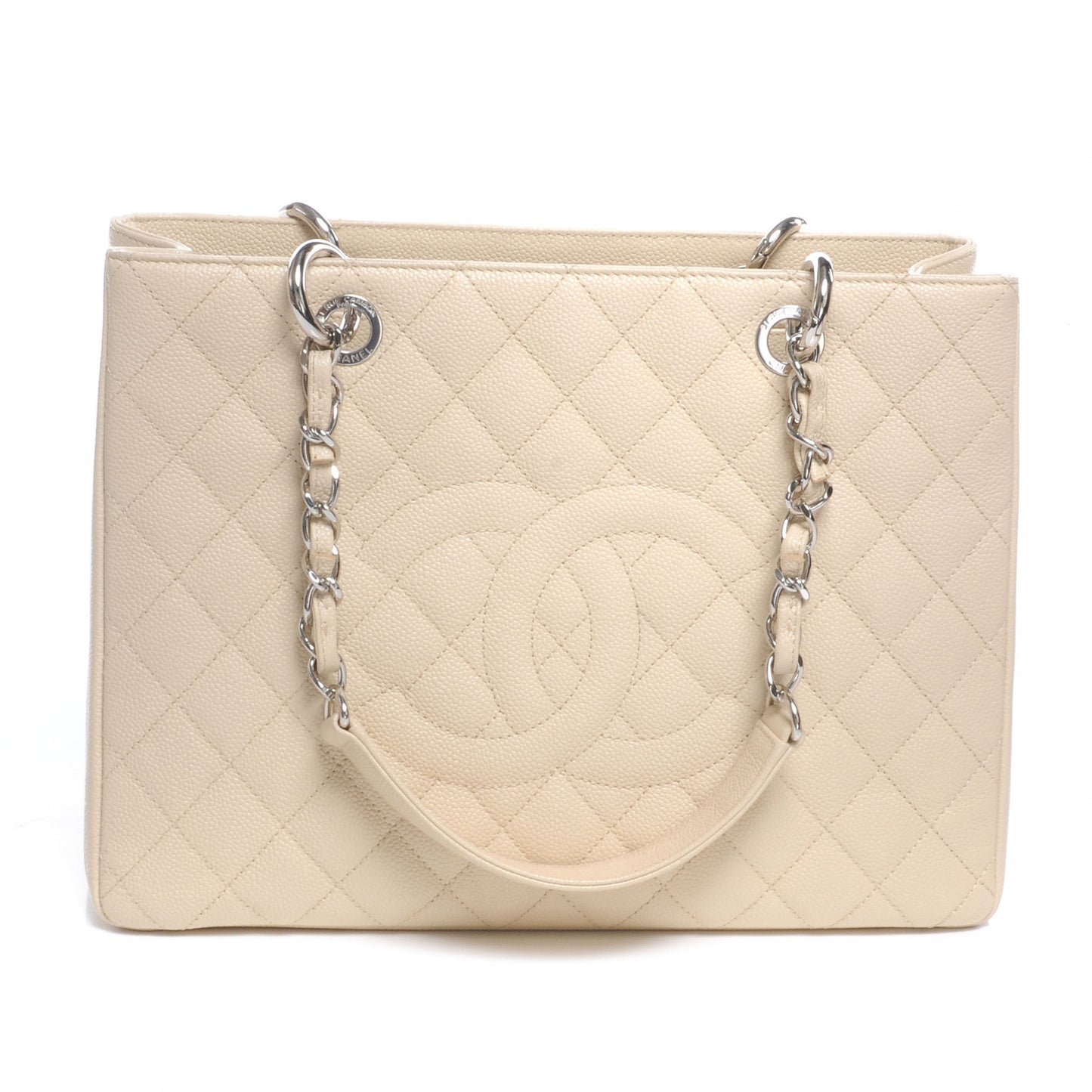 Caviar Grand Shopping Tote GST Beige Clair