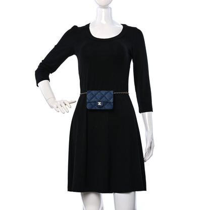 Chanel Denim Printed Belt Bag Dark Blue 2 of 11