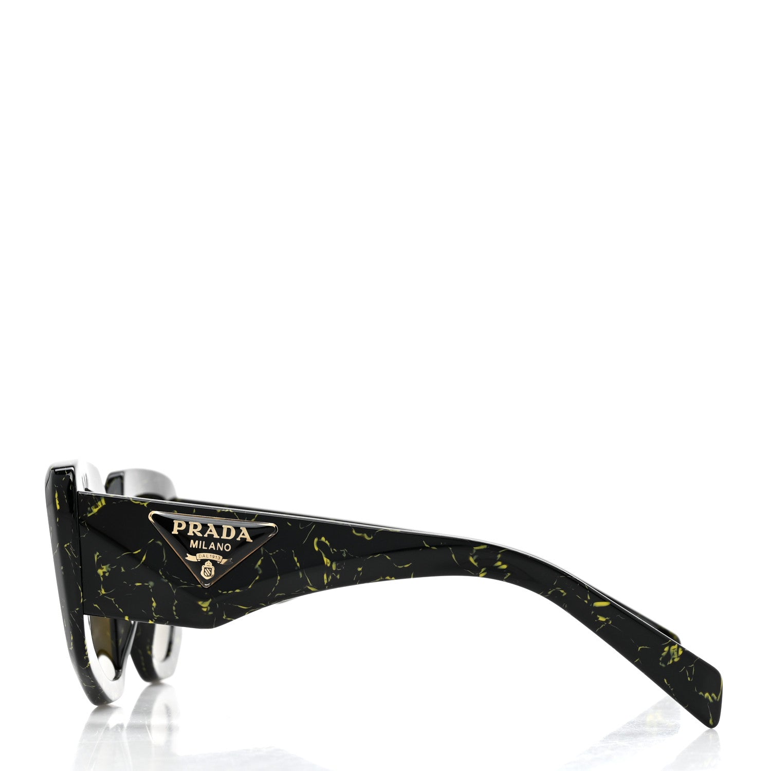 Prada Acetate Symbole Sunglasses SPR 14Z Black Marble 3 of 7