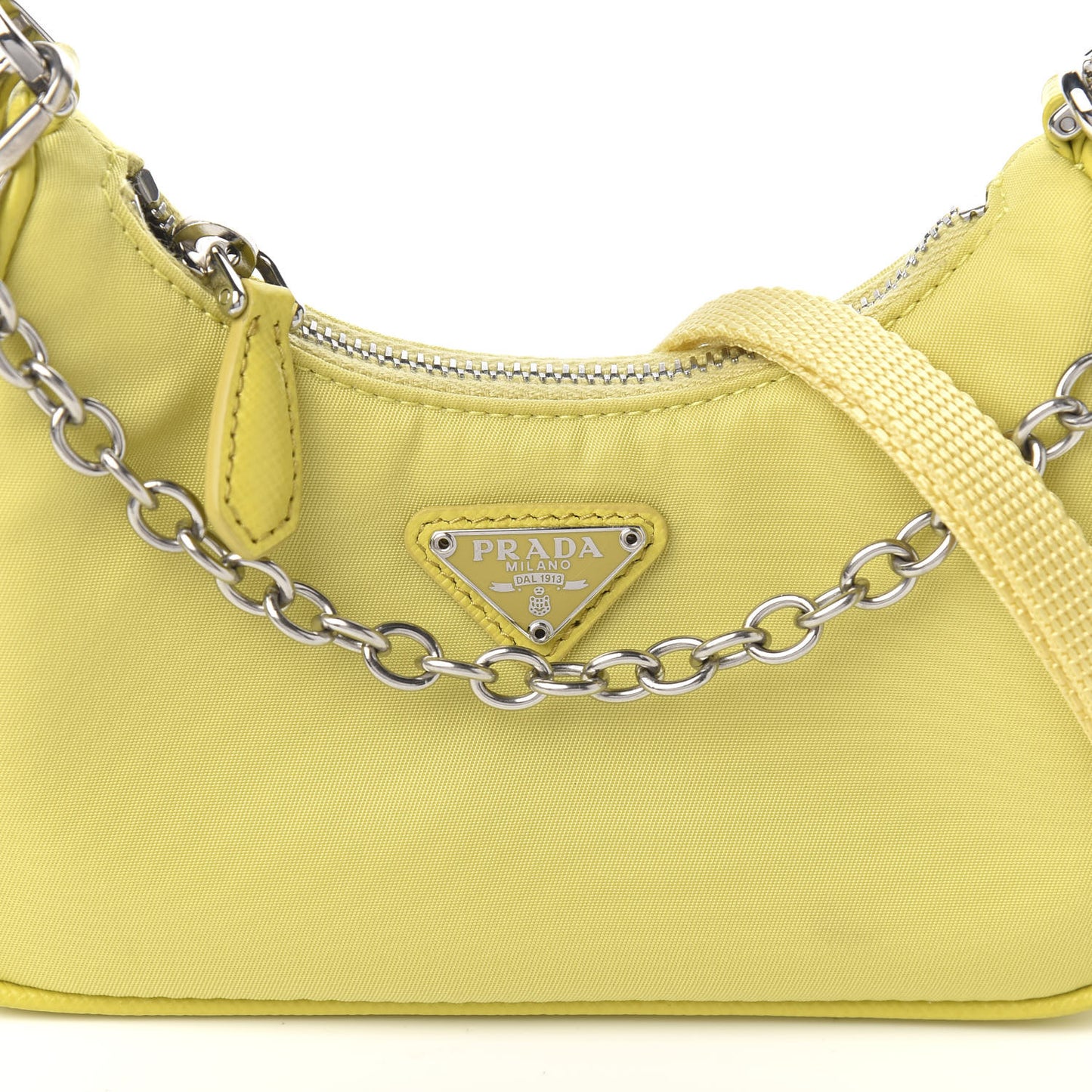 Tessuto Nylon Saffiano Mini Re-Edition 2000 Shoulder Bag Ananas
