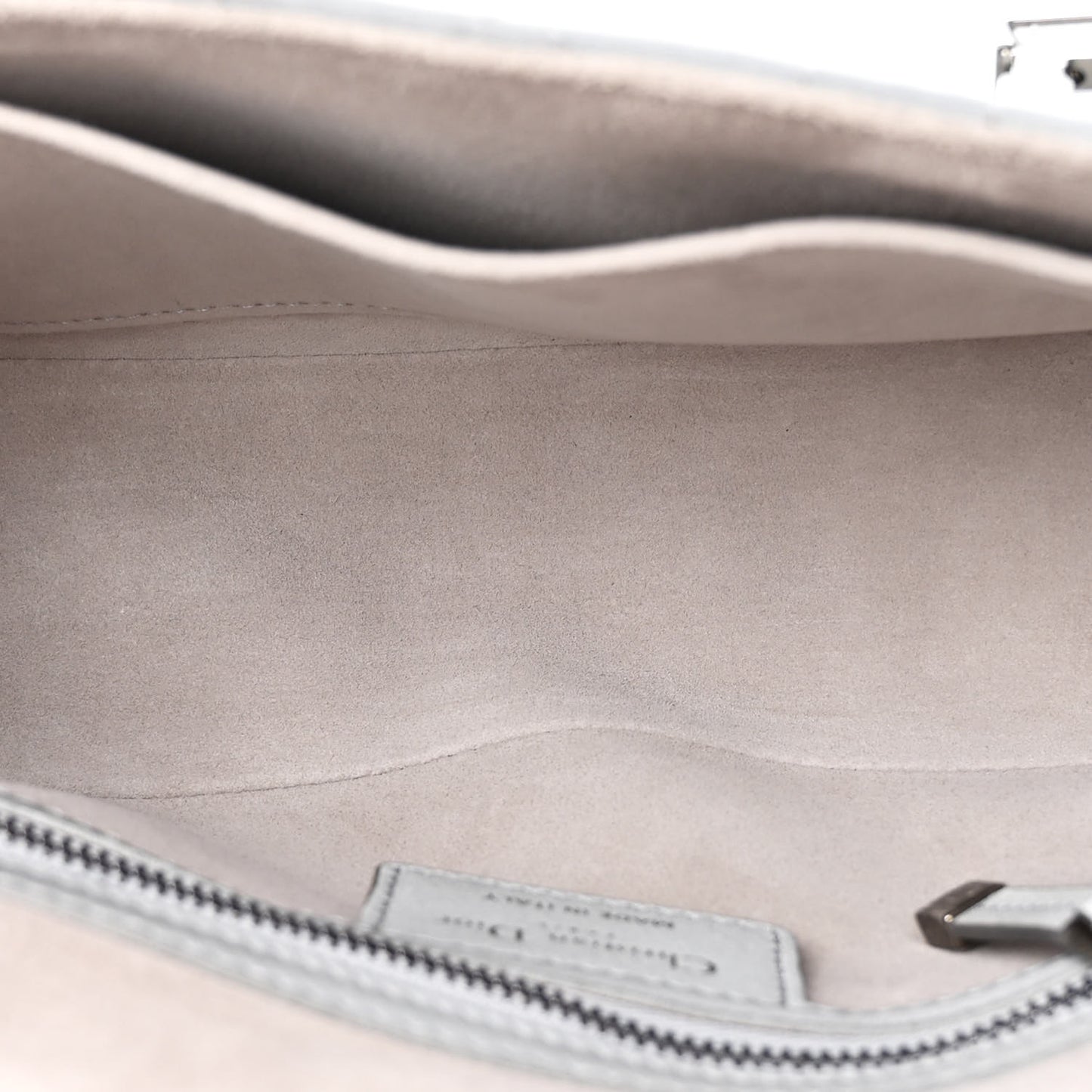 Calfskin Macrocannage Small Diorcamp Messenger Argent