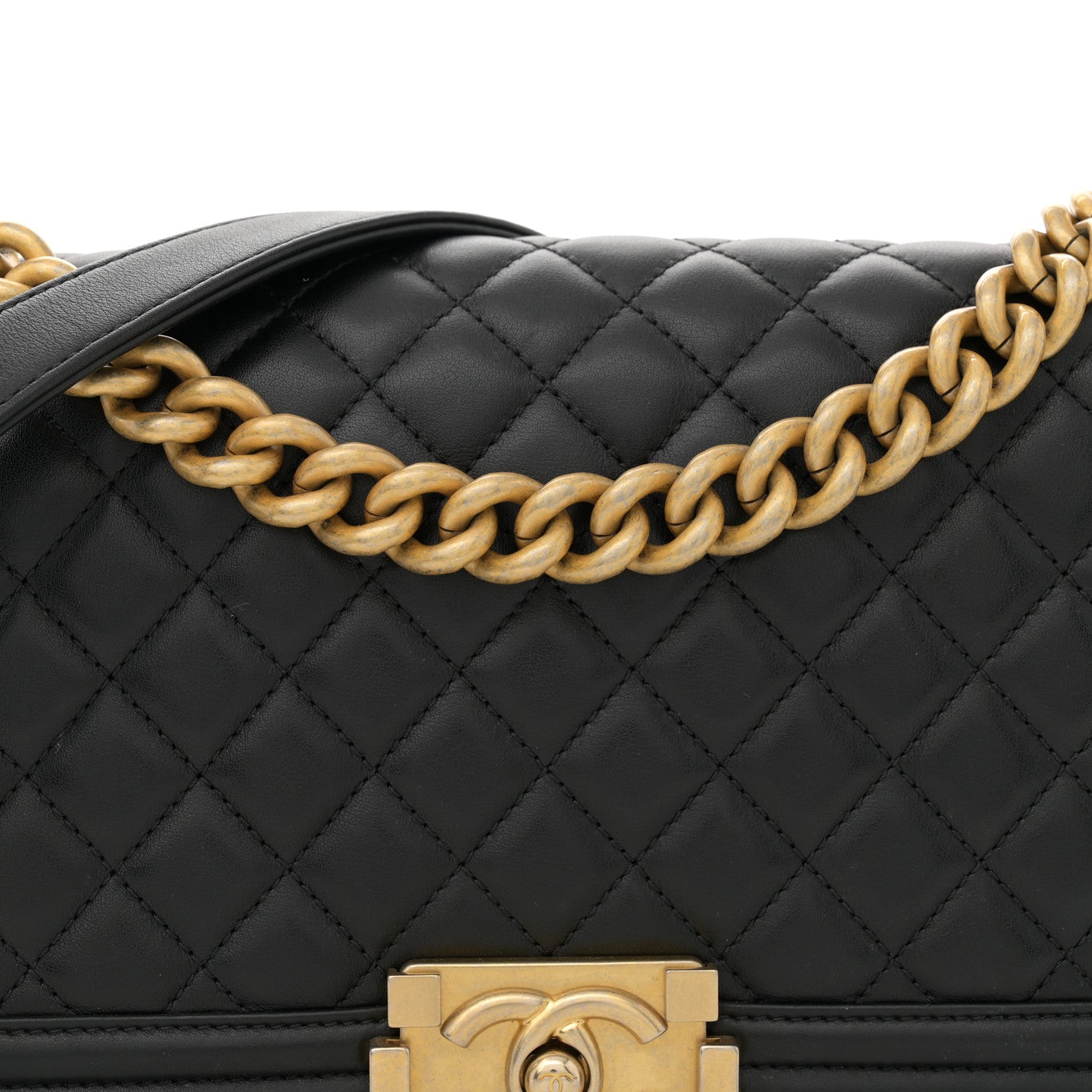 Chanel Calfskin Quilted Medium Boy Flap Black 8 of 14