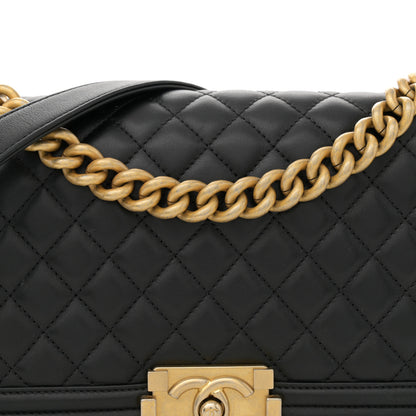Chanel Calfskin Quilted Medium Boy Flap Black 8 of 14