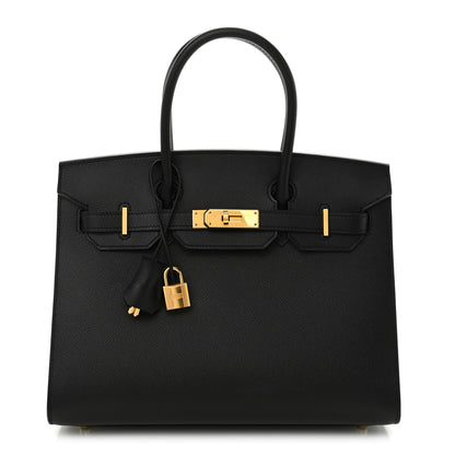 Hermes Madame Calfskin Birkin Sellier 30 Black 1 of 11