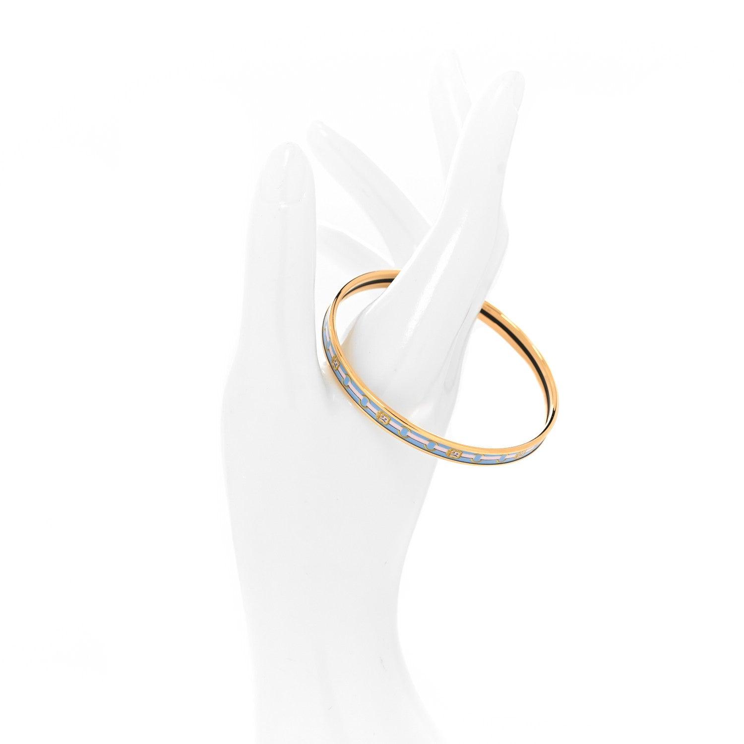 Hermes Enamel Printed Extra Narrow Bracelet 65 2 of 5