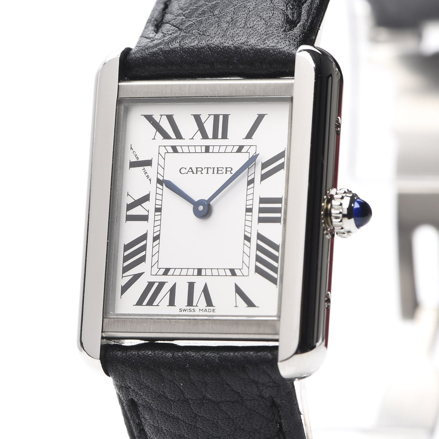 Stainless Steel Calfskin 24mm Tank Solo Quartz Watch