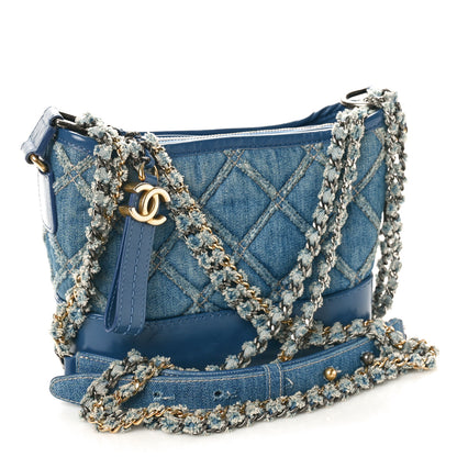 Chanel Denim Calfskin Small Gabrielle Hobo Blue 3 of 10