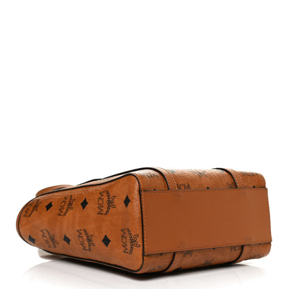 MCM Visetos Mini Toni Shopper Tote Cognac 4 of 14