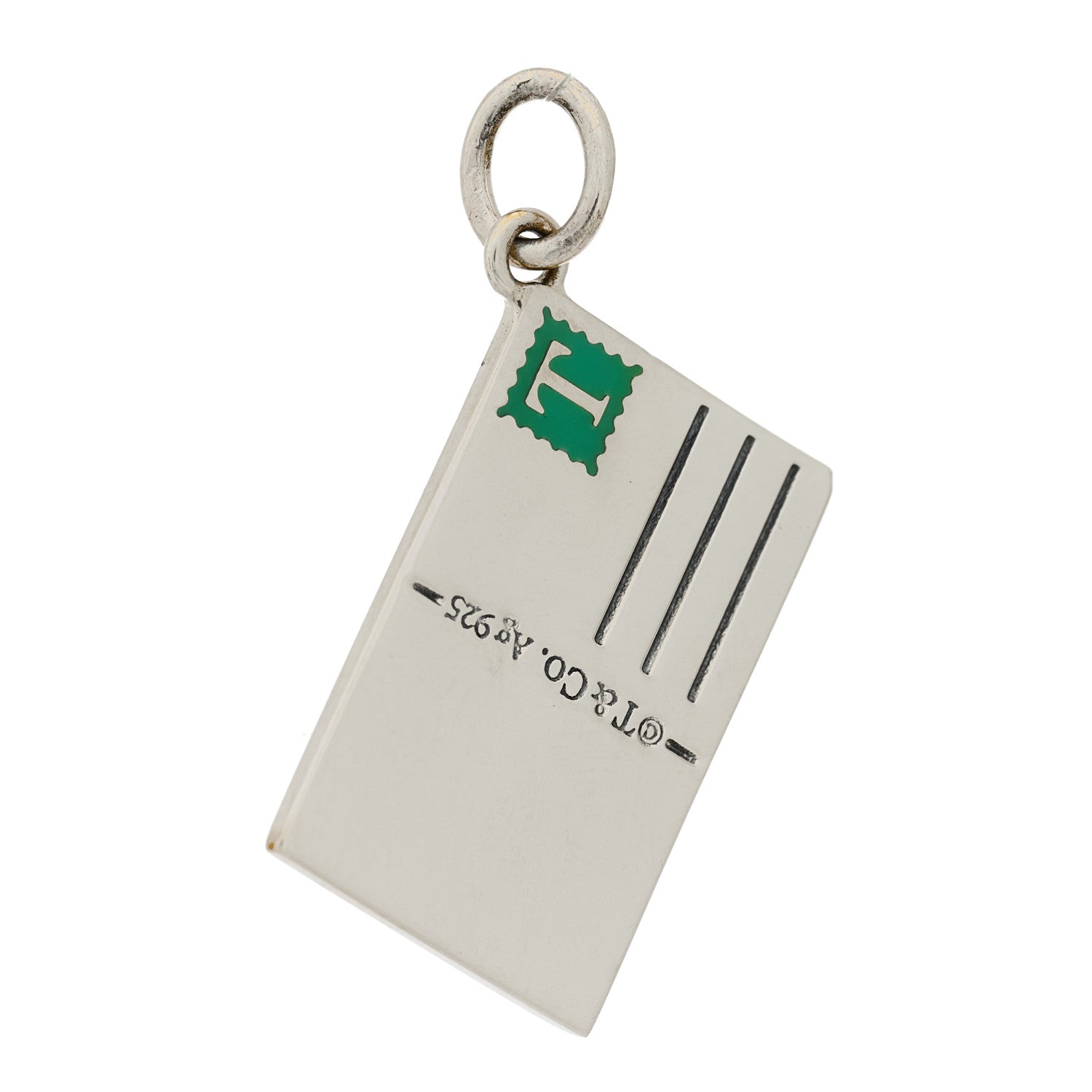 Tiffany Sterling Silver Enamel New York Postcard Charm Blue 2 of 3