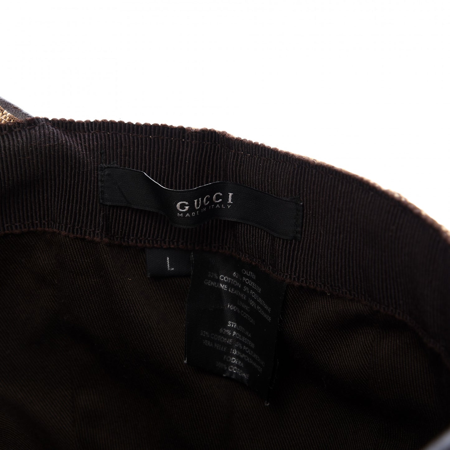 Monogram Web Baseball Hat L Beige Cocoa