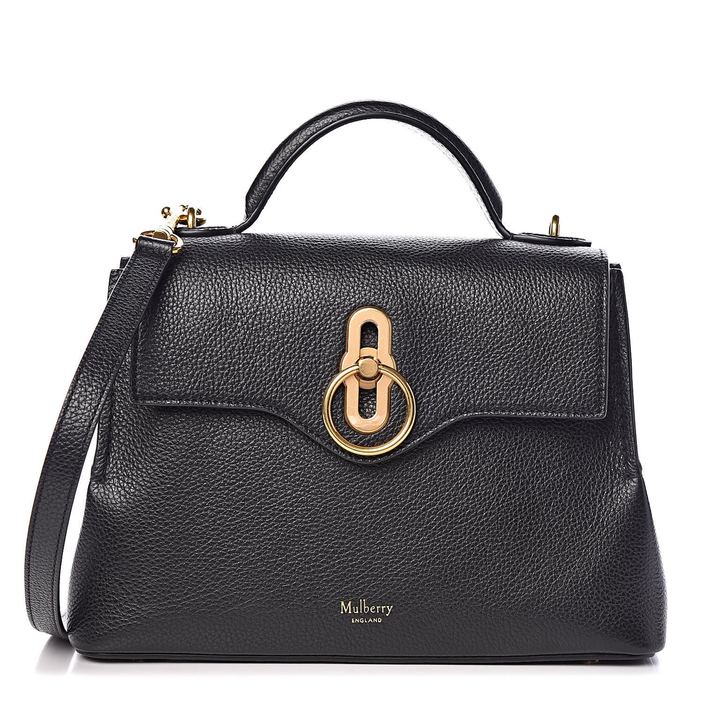 Small Classic Grain Calfskin Mini Seaton Black