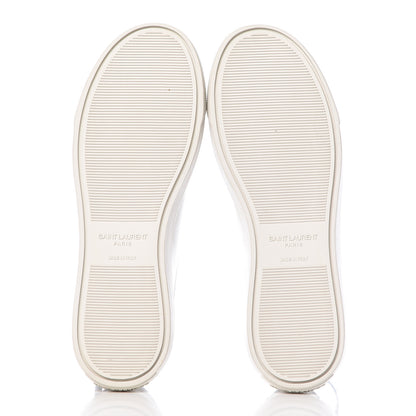 Saint Laurent Calfskin Pony Hair Leopard Print Andy Low Top Sneakers 36.5 Optic White 6 of 16