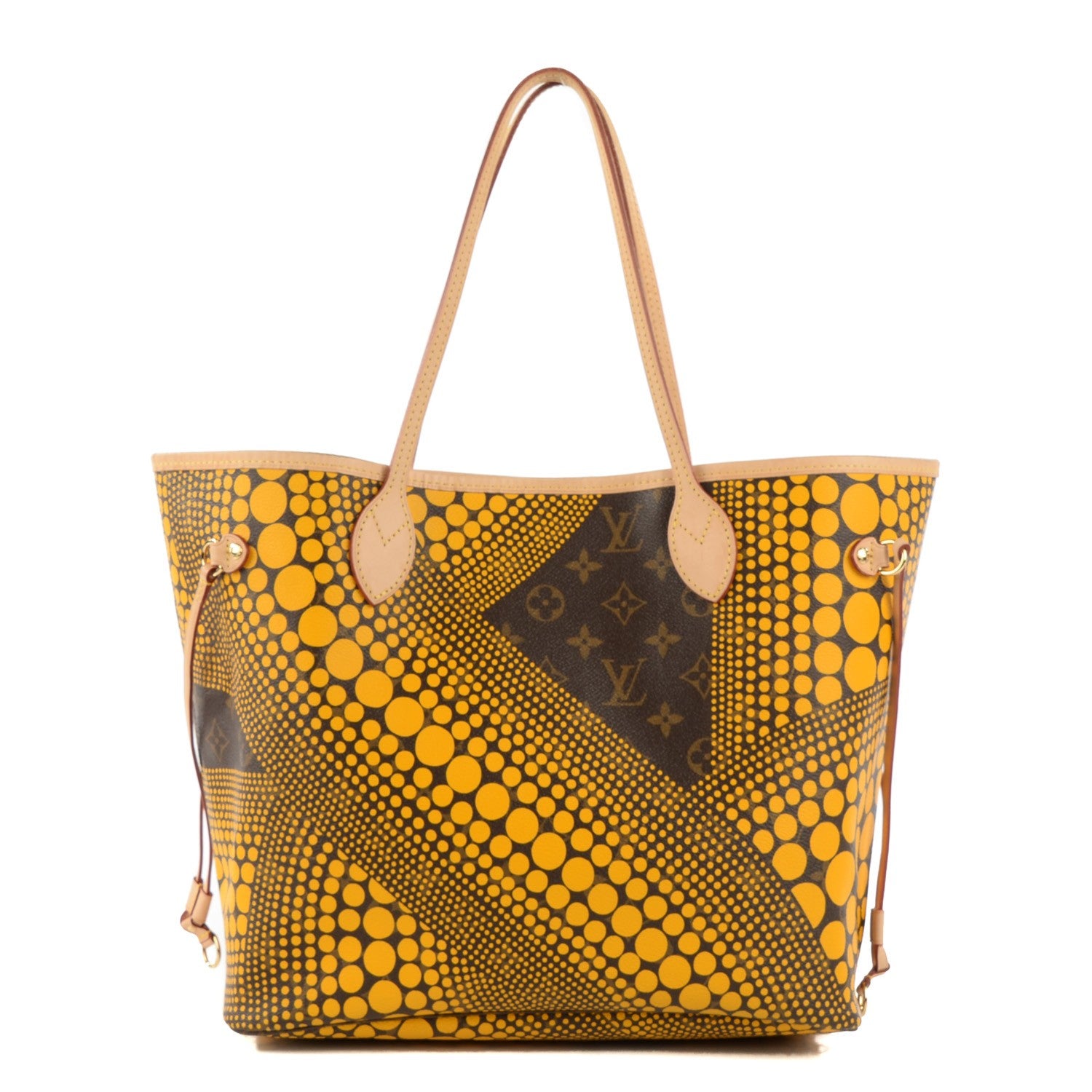 Louis Vuitton Monogram Kusama Waves Neverfull MM Yellow 1 of 7
