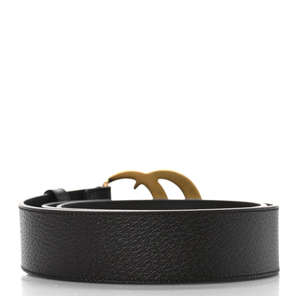 Gucci Textured Dollar Calfskin Double G 40mm Belt 85 34 Dark Cocoa 2 of 3