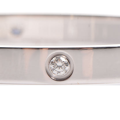 Cartier 18K White Gold 4 Diamond LOVE Bracelet 17 7 of 7