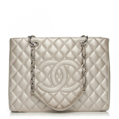Chanel Caviar Quilted Grand Shopping Tote GST Pearl 1 of 7