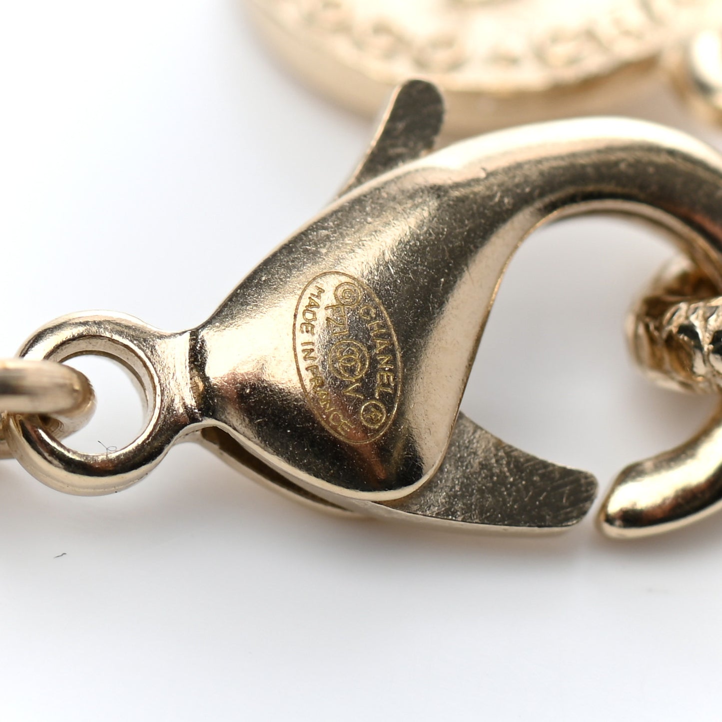 Pearl CC 100th Anniversary Necklace Light Gold