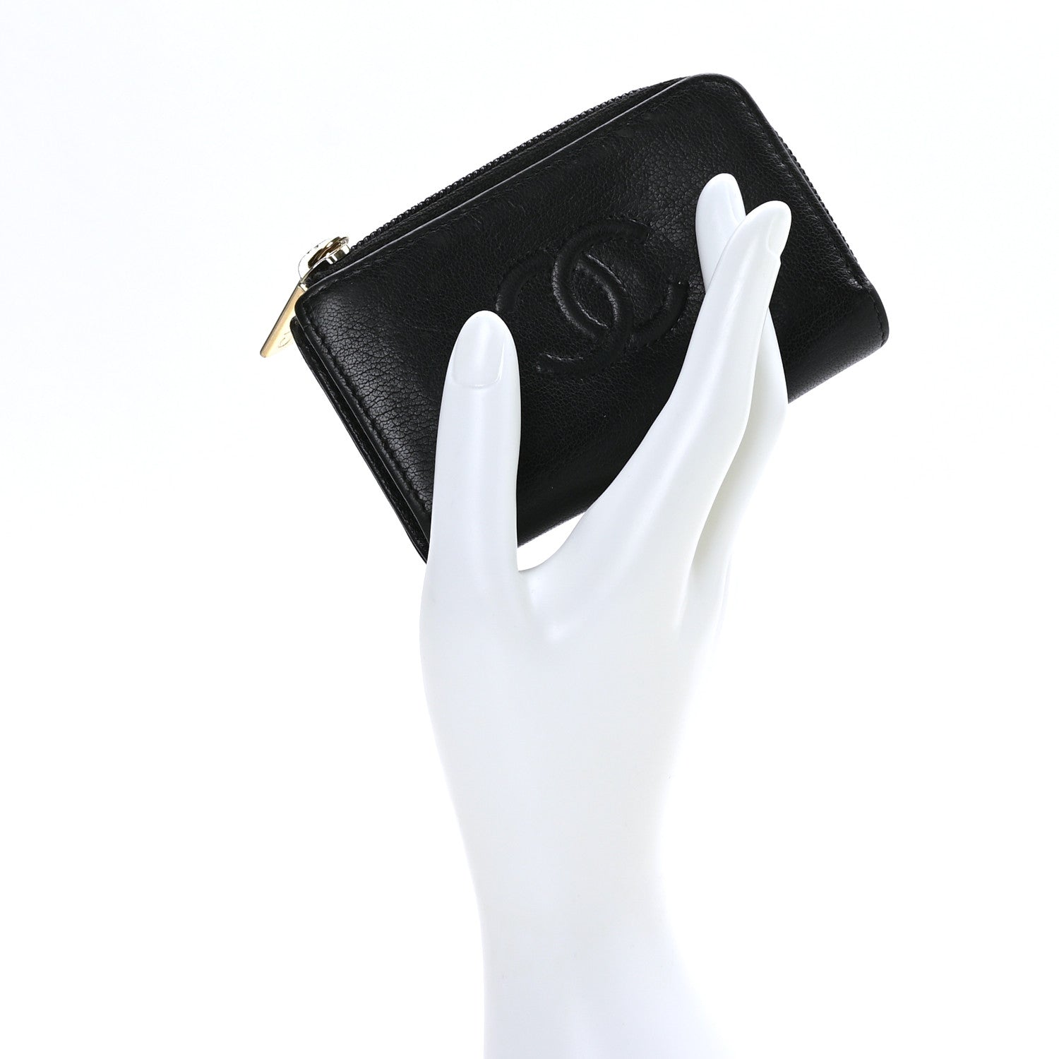 Chanel Calfskin CC Key Holder Case Black 2 of 7