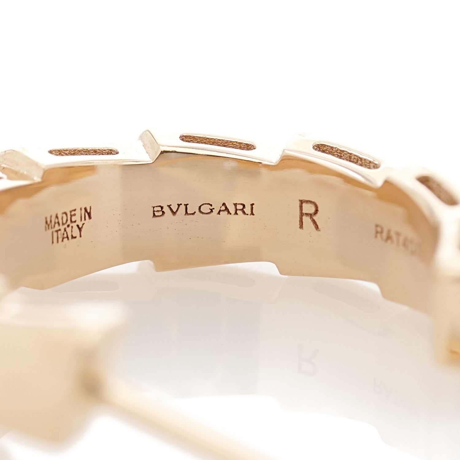 Bulgari 18K Rose Gold Viper Hoop Earrings 4 of 7