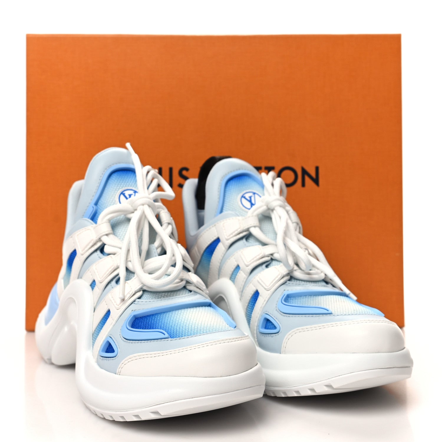 Louis Vuitton Calfskin LV Archlight Gradient Sneakers Light Blue 9 of 9