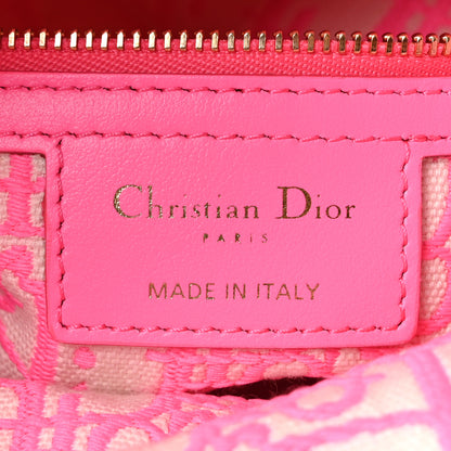 Christian Dior Wicker Oblique Medium Lady Dior Bag Fluorescent Pink 6 of 10