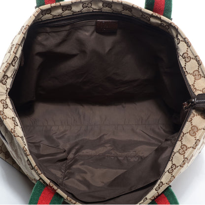 Gucci Monogram Web Large Diaper Tote Brown 6 of 9
