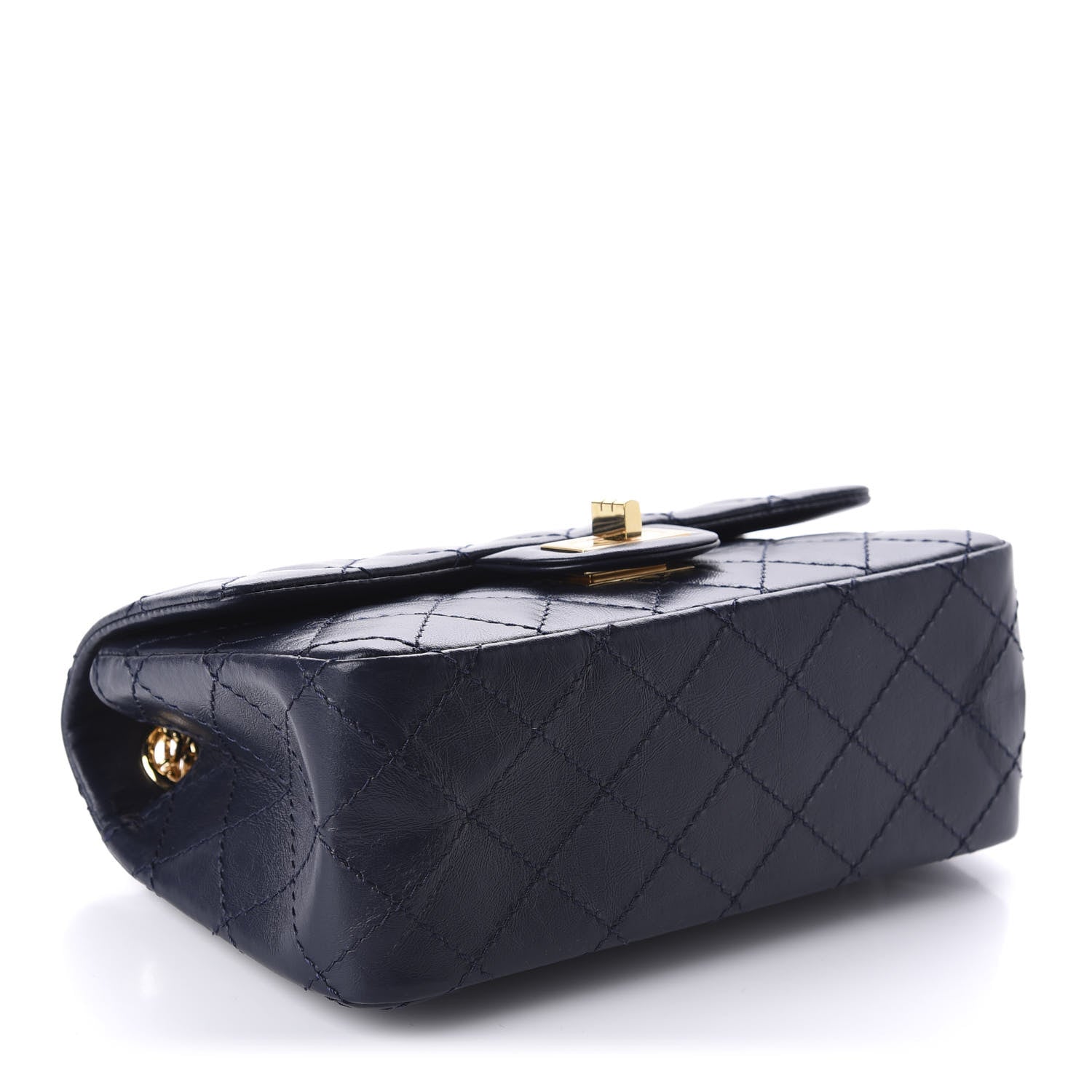 Chanel Aged Calfskin Quilted 2.55 Reissue Mini Flap Navy 4 of 11