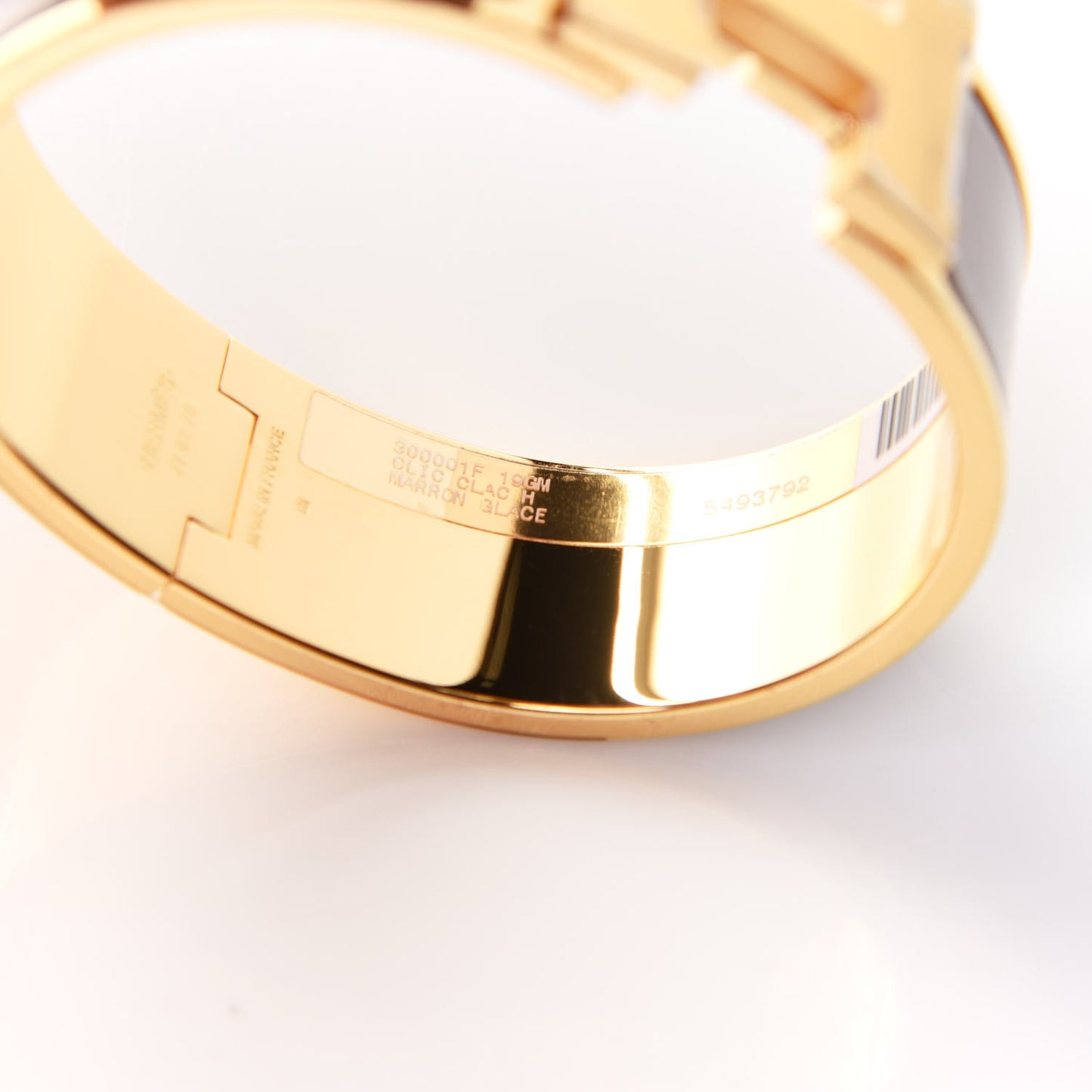 Enamel Wide Clic Clac H Bracelet GM Marron Glace