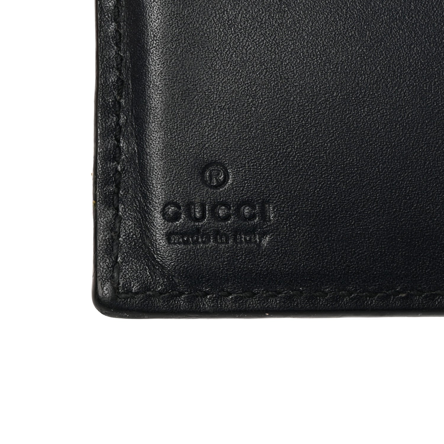 Gucci Guccissima Signature Web New Web Bi-Fold Coin Wallet Black 6 of 12