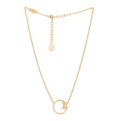 Louis Vuitton Metal LV Eclipse Necklace Gold 2 of 3