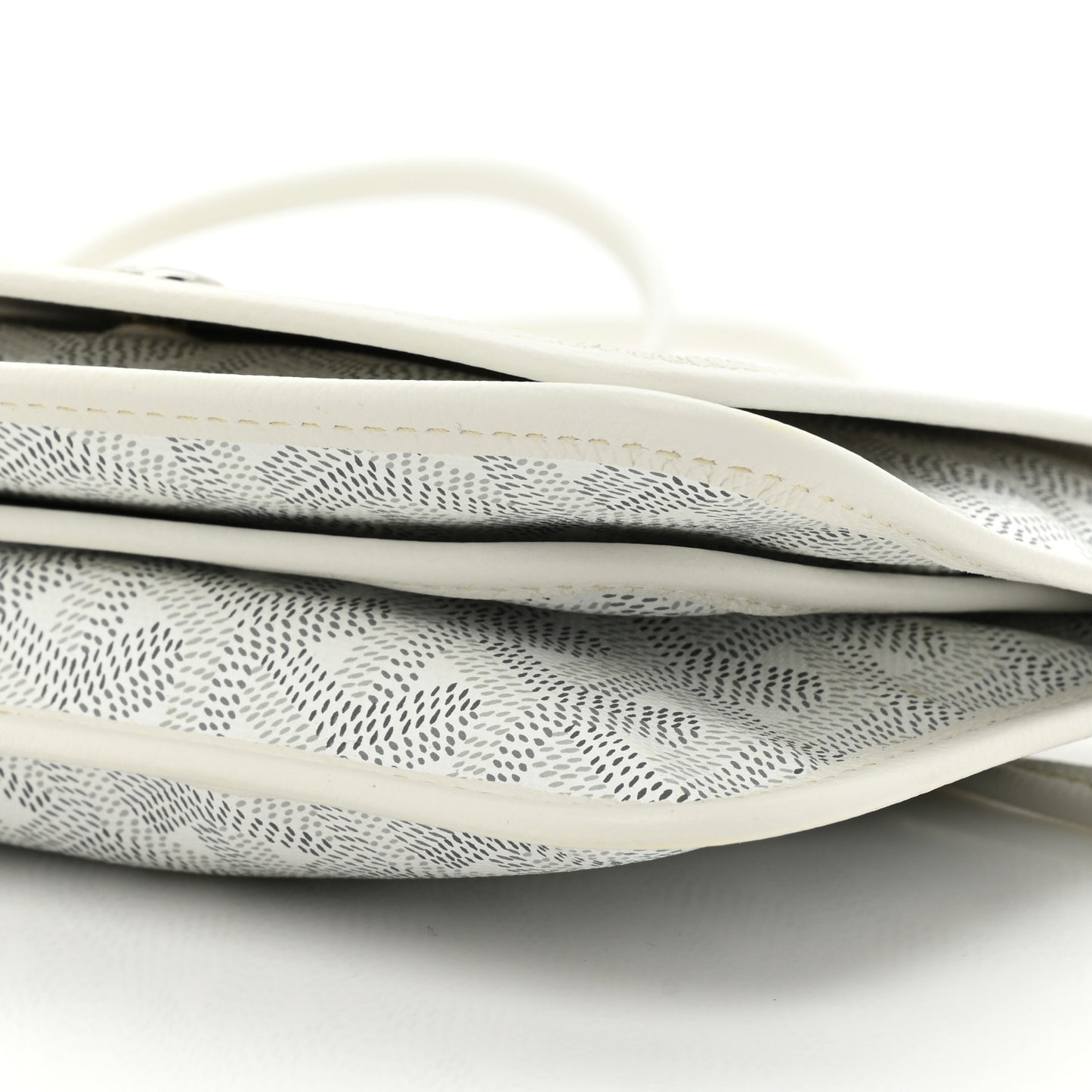 Goyardine Plumet Wallet Clutch White
