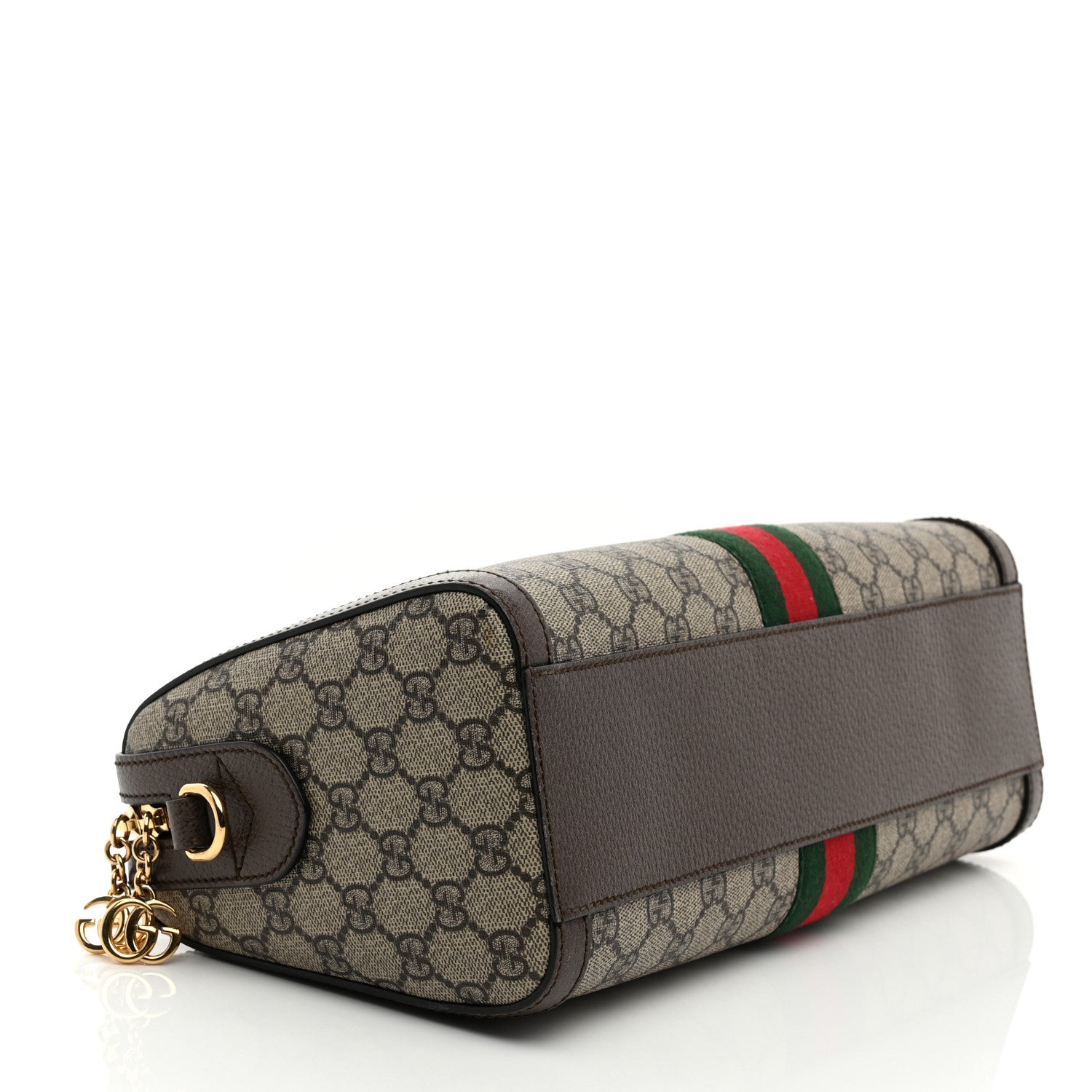 Gucci GG Supreme Monogram Web Medium Ophidia Boston Brown 4 of 10