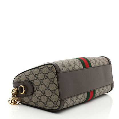 Gucci GG Supreme Monogram Web Medium Ophidia Boston Brown 4 of 10