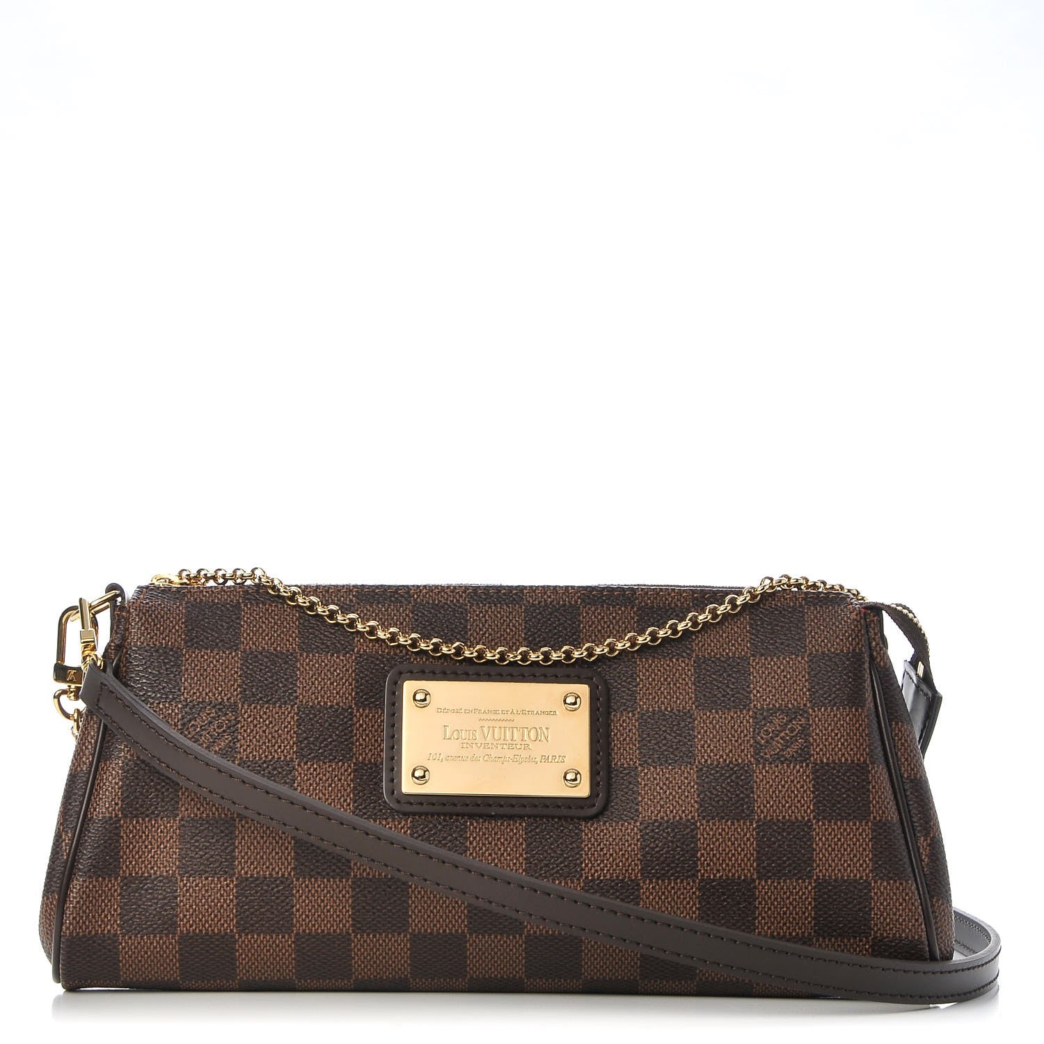 Louis Vuitton Damier Ebene Eva Clutch 1 of 8