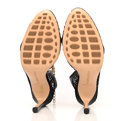 Bottega Veneta Mesh Nappa Chunky Chain Sandals 37 Black 5 of 7