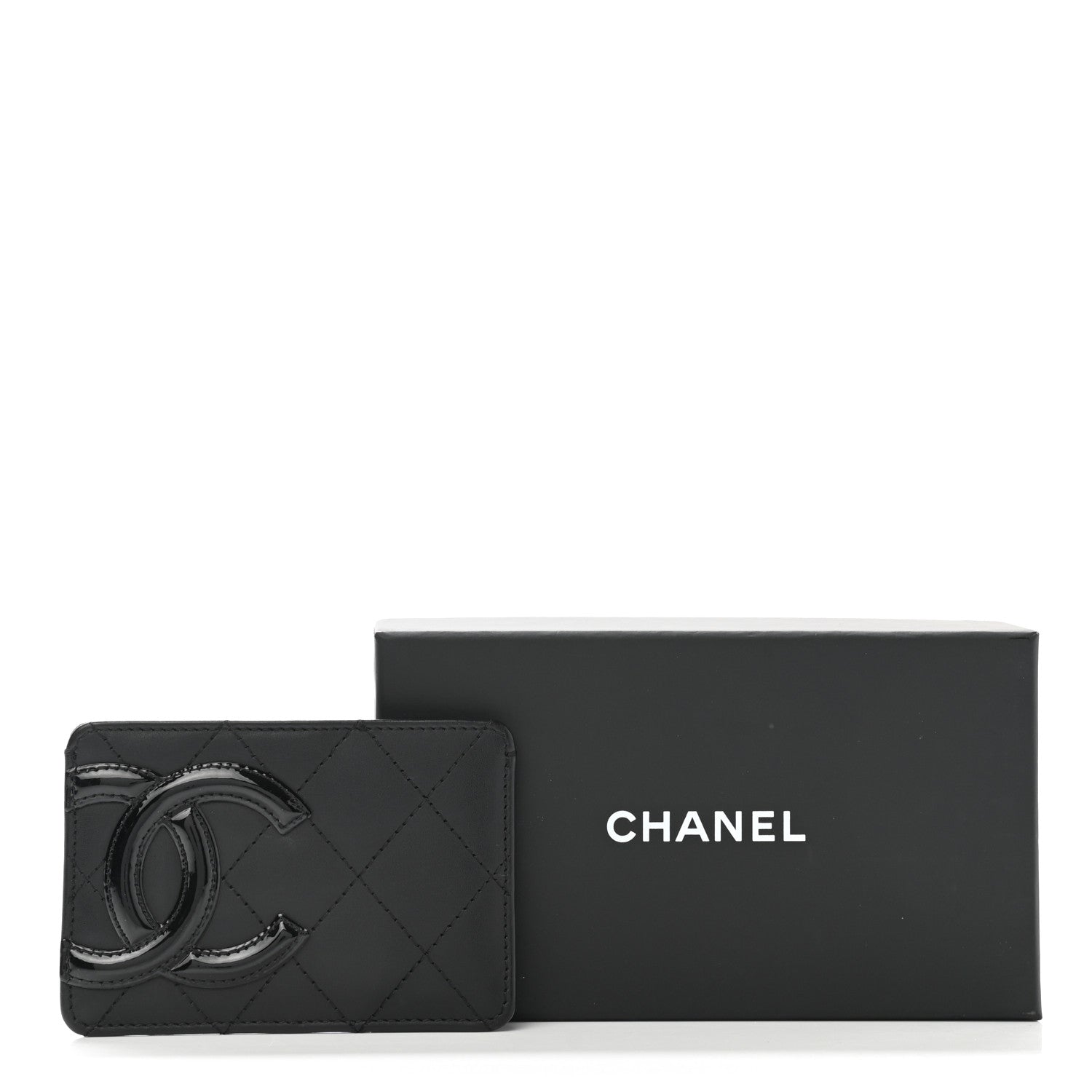 Chanel Calfskin Quilted Cambon Card Holder Black 9 of 9
