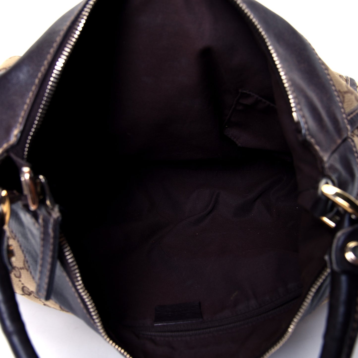 Monogram Large D Gold Hobo Dark Brown