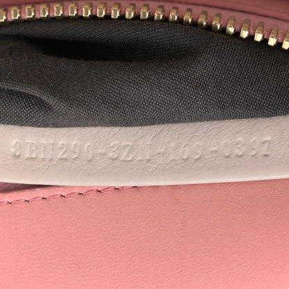 Fendi Vitello Seta Shiny Nappa Medium Peekaboo Iconic Satchel Grigio Polvere Bois de Rose 8 of 18