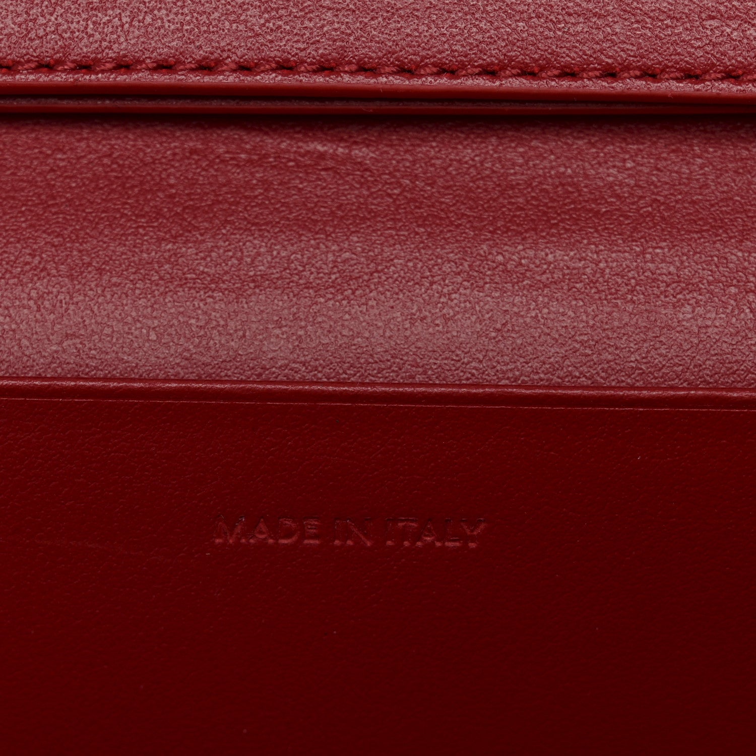 Celine Shiny Smooth Calfskin C Wallet On Chain Bag Red 7 of 11