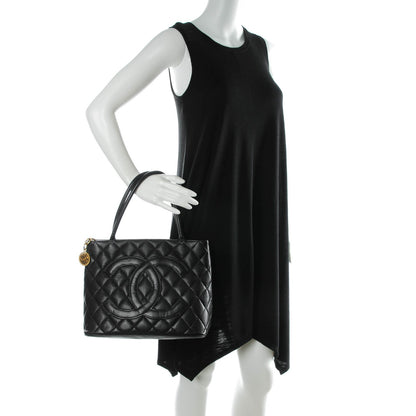 Chanel Caviar Quilted Medallion Tote Black 2 of 9