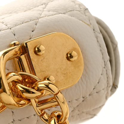 Christian Dior Calfskin Cannage Small Caro Bag Ivory 14 of 14