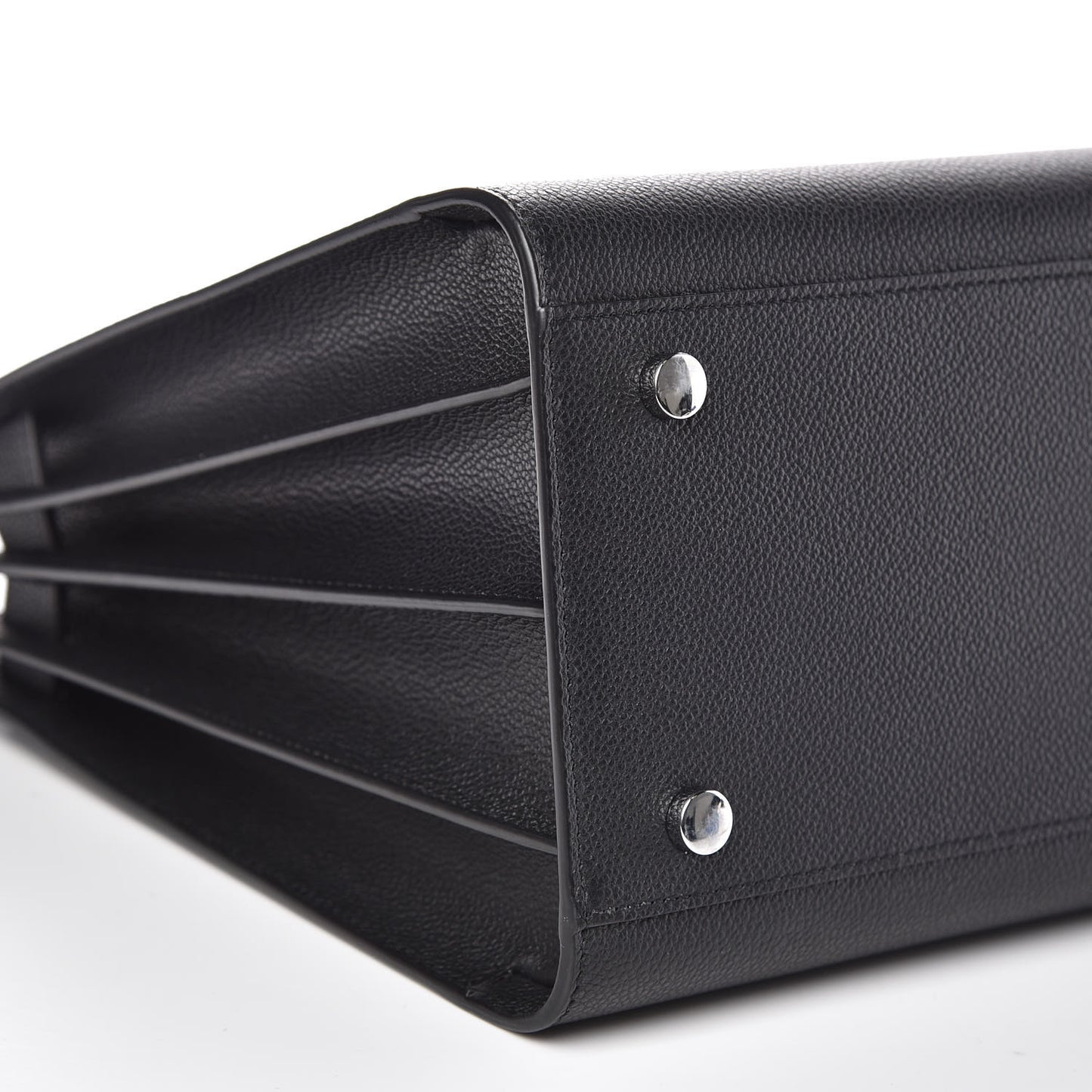 Grained Calfskin Small Sac De Jour Black