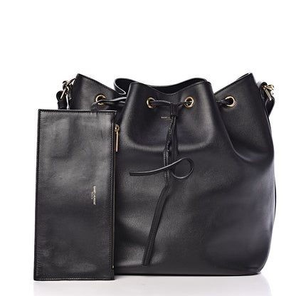 Saint Laurent Calfskin Large Emmanuelle Bucket Bag Black 3 of 13