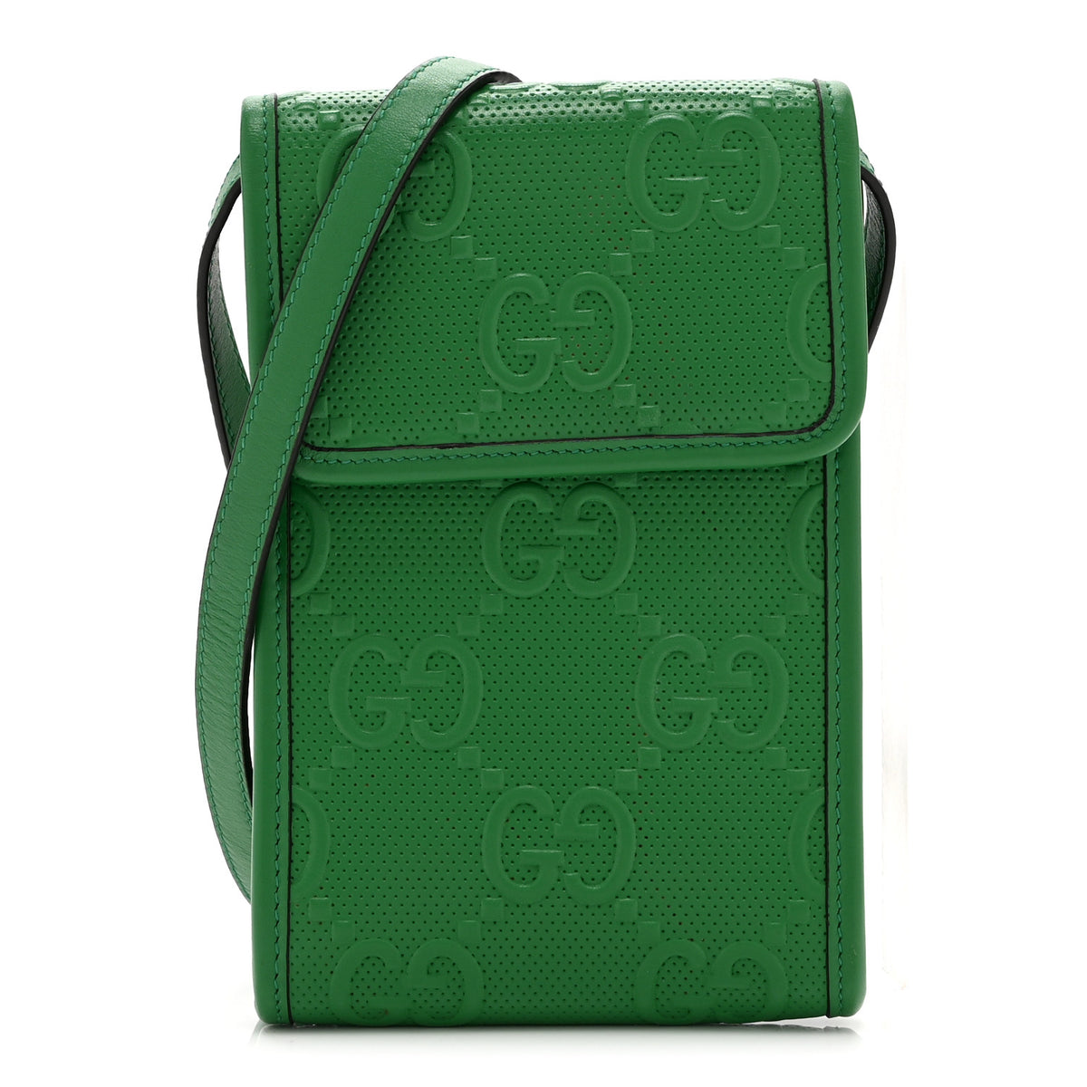 Gucci Calfskin GG Tennis Embossed Mini Crossbody Bag New Shamarock 1 of 11