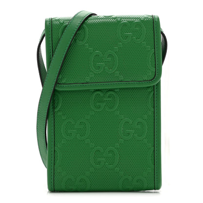Gucci Calfskin GG Tennis Embossed Mini Crossbody Bag New Shamarock 1 of 11